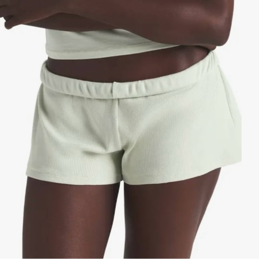 SKIMS Cotton Rib Loose Shorts | Spearmint 🍃 (XS)